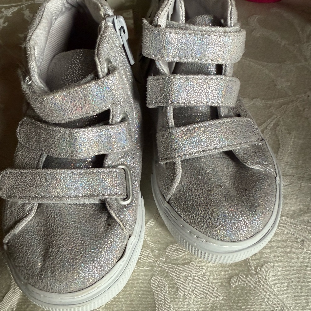GAP Glittery Silver Kids Sneakers